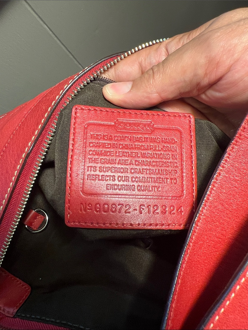 Coach 2008 Soho Convertible Red Hobo Leather Shoulder Bag - Picture 10 of 14
